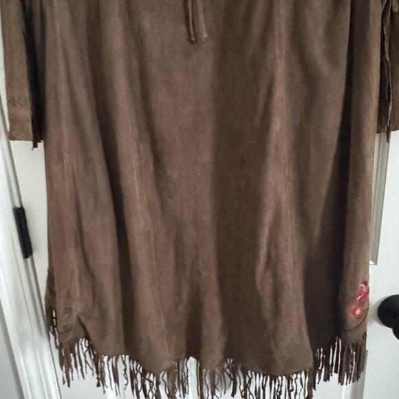 Double D Ranch Brown Suede Jacket with Floral Embroidery-RARE find - Picture 6 of 7